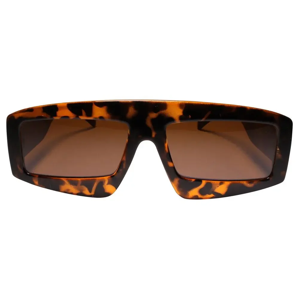 Kiss Flat Top Tortoise Square Sunglasses Vintage Hip Hop Streetwear